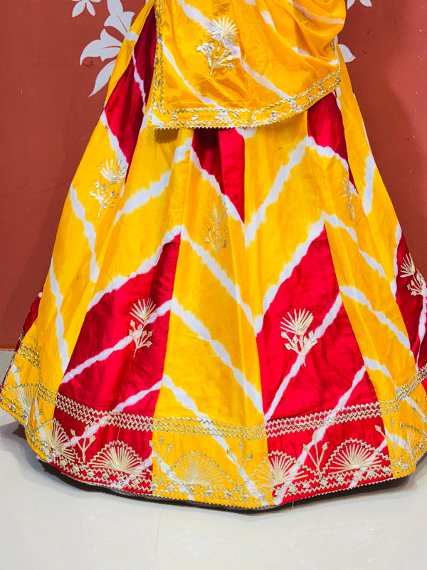 CHINON GOTA PATTI DOUBLE SHADE LEHENGA