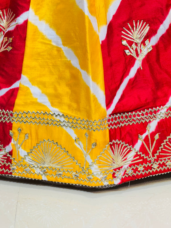 CHINON GOTA PATTI DOUBLE SHADE LEHENGA