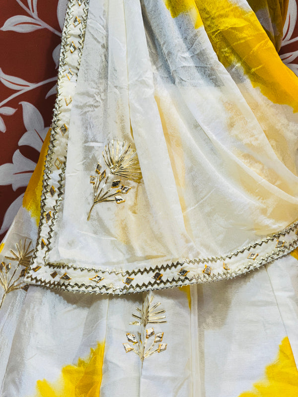 CHINON GOTA PATTI DOUBLE SHADE LEHENGA