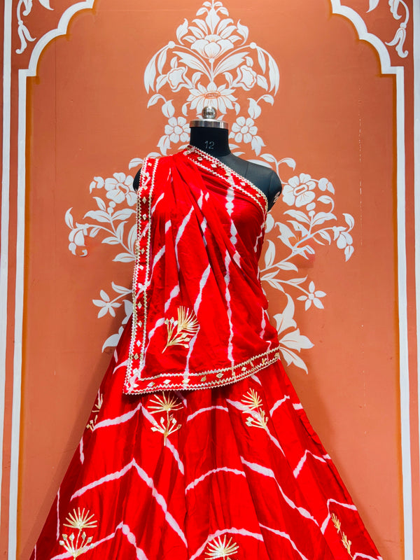 CHINON GOTA PATTI DOUBLE SHADE LEHENGA