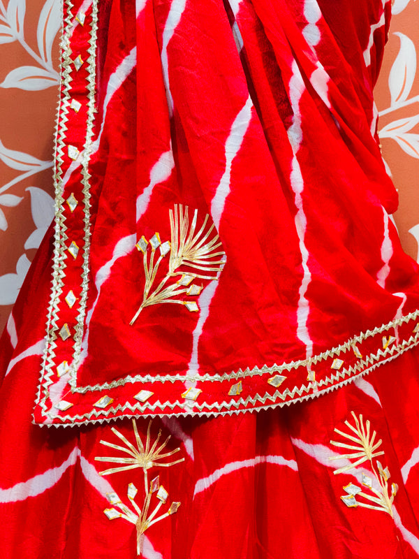 CHINON GOTA PATTI DOUBLE SHADE LEHENGA