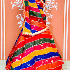 KOTA DORIYA KACHI PATTI DOUBLE BORDER LEHENGA