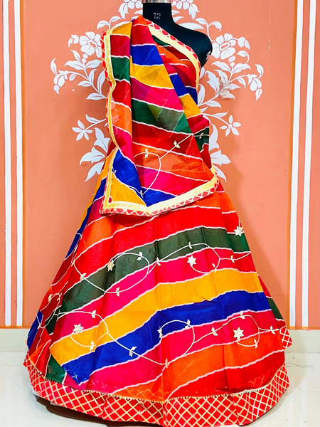 KOTA DORIYA KACHI PATTI DOUBLE BORDER LEHENGA