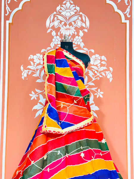 KOTA DORIYA KACHI PATTI DOUBLE BORDER LEHENGA