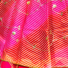 KOTA DORIYA KACHI PATTI DOUBLE BORDER LEHENGA