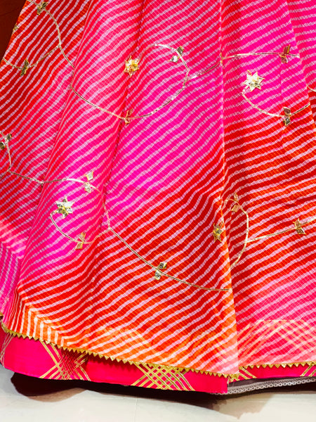 KOTA DORIYA KACHI PATTI DOUBLE BORDER LEHENGA