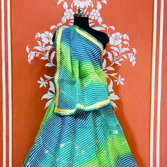 KOTA DORIYA KACHI PATTI DOUBLE BORDER LEHENGA