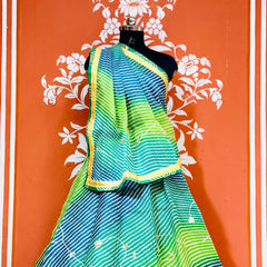 KOTA DORIYA KACHI PATTI DOUBLE BORDER LEHENGA