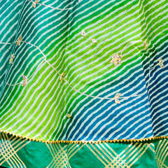 KOTA DORIYA KACHI PATTI DOUBLE BORDER LEHENGA