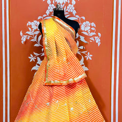 KOTA DORIYA KACHI PATTI DOUBLE BORDER LEHENGA