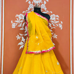 KOTA DORIYA KACHI PATTI DOUBLE BORDER LEHENGA