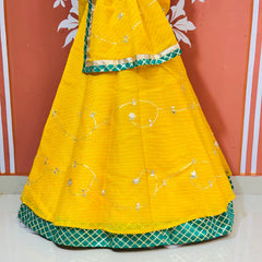 KOTA DORIYA KACHI PATTI DOUBLE BORDER LEHENGA