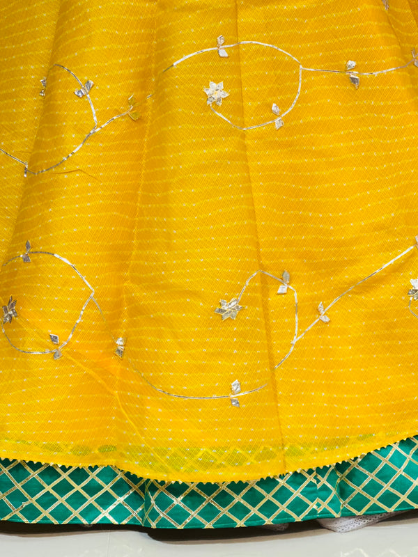 KOTA DORIYA KACHI PATTI DOUBLE BORDER LEHENGA