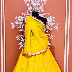 KOTA DORIYA KACHI PATTI DOUBLE BORDER LEHENGA