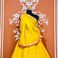 KOTA DORIYA KACHI PATTI DOUBLE BORDER LEHENGA
