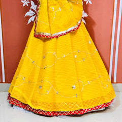 KOTA DORIYA KACHI PATTI DOUBLE BORDER LEHENGA