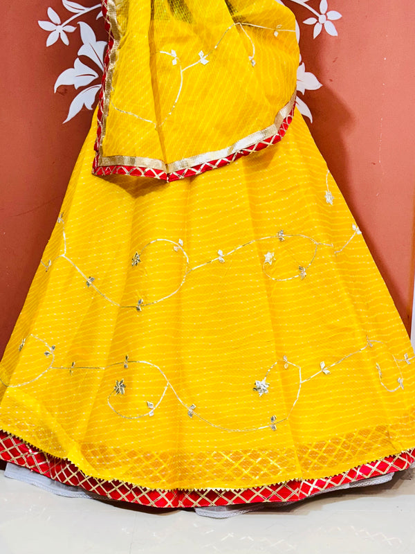 KOTA DORIYA KACHI PATTI DOUBLE BORDER LEHENGA