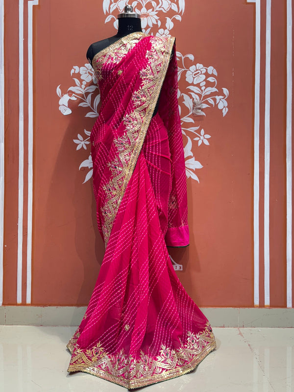 MOTHRA LEHERIYA MAYURA CXC GEORGETTE SAREE