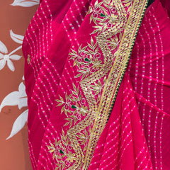 MOTHRA LEHERIYA MAYURA CXC GEORGETTE SAREE