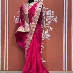 MOTHRA LEHERIYA MAYURA CXC GEORGETTE SAREE