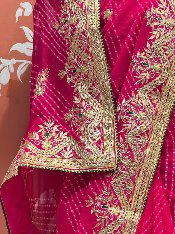MOTHRA LEHERIYA MAYURA CXC GEORGETTE SAREE