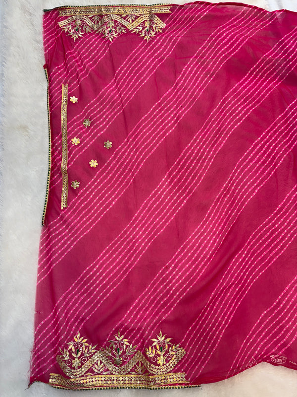 MOTHRA LEHERIYA MAYURA CXC GEORGETTE SAREE