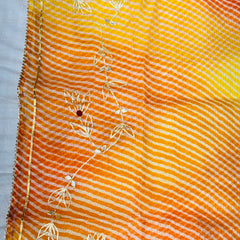 KACHI PATTI LEHERIYA KOTA DORIYA FLARED LEHENGA