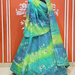 KACHI PATTI LEHERIYA KOTA DORIYA FLARED LEHENGA