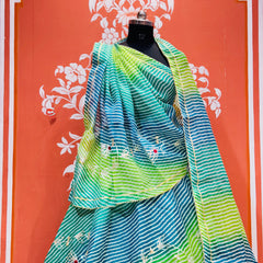 KACHI PATTI LEHERIYA KOTA DORIYA FLARED LEHENGA
