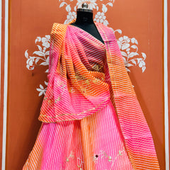 KACHI PATTI LEHERIYA KOTA DORIYA FLARED LEHENGA