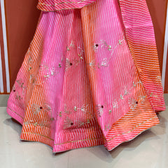 KACHI PATTI LEHERIYA KOTA DORIYA FLARED LEHENGA