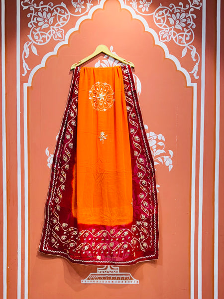 PURE GEORGETTE KACHI PATTI DUPATTA