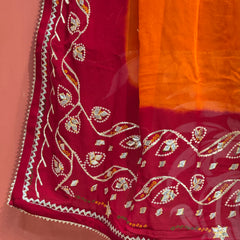 PURE GEORGETTE KACHI PATTI DUPATTA