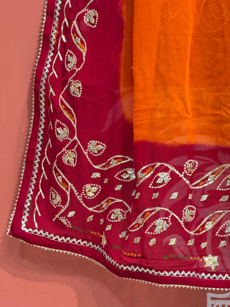 PURE GEORGETTE KACHI PATTI DUPATTA