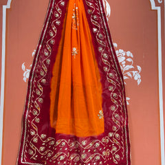 PURE GEORGETTE KACHI PATTI DUPATTA