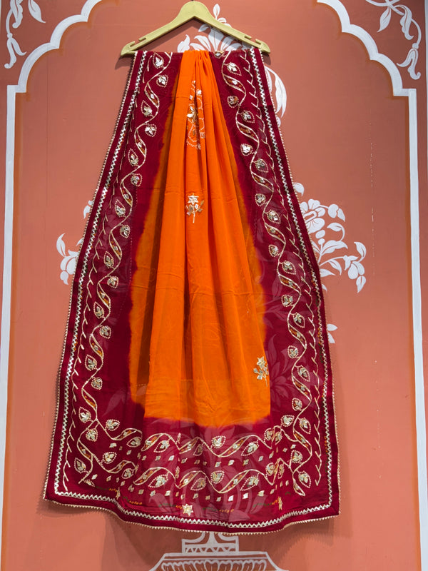 PURE GEORGETTE KACHI PATTI DUPATTA