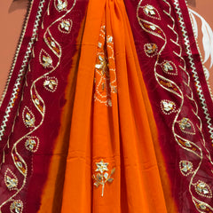 PURE GEORGETTE KACHI PATTI DUPATTA