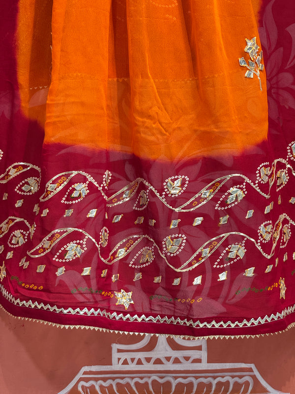 PURE GEORGETTE KACHI PATTI DUPATTA