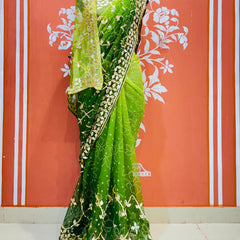 ROYAL GEORGETTE KACHI PATTI SAREE