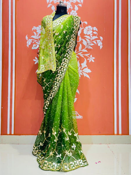 ROYAL GEORGETTE KACHI PATTI SAREE