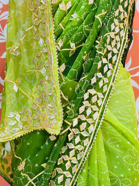 ROYAL GEORGETTE KACHI PATTI SAREE