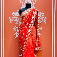 ROYAL GEORGETTE KACHI PATTI SAREE