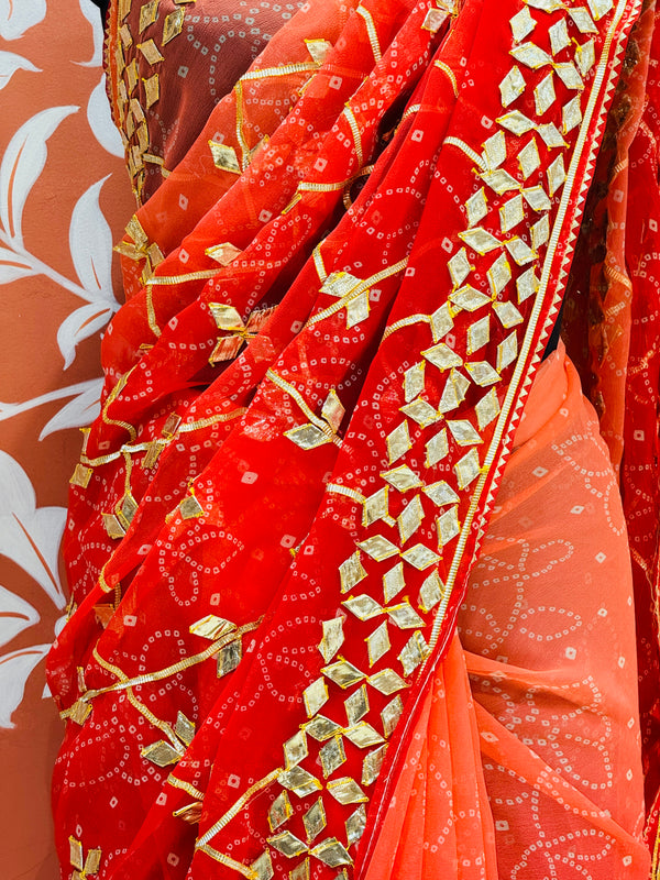 ROYAL GEORGETTE KACHI PATTI SAREE