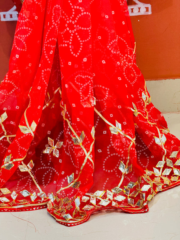 ROYAL GEORGETTE KACHI PATTI SAREE