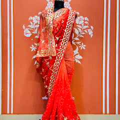 ROYAL GEORGETTE KACHI PATTI SAREE
