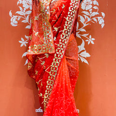 ROYAL GEORGETTE KACHI PATTI SAREE