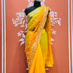 ROYAL GEORGETTE KACHI PATTI SAREE