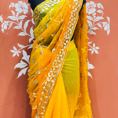 ROYAL GEORGETTE KACHI PATTI SAREE