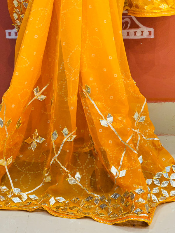 ROYAL GEORGETTE KACHI PATTI SAREE