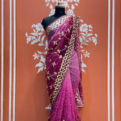 ROYAL GEORGETTE KACHI PATTI SAREE